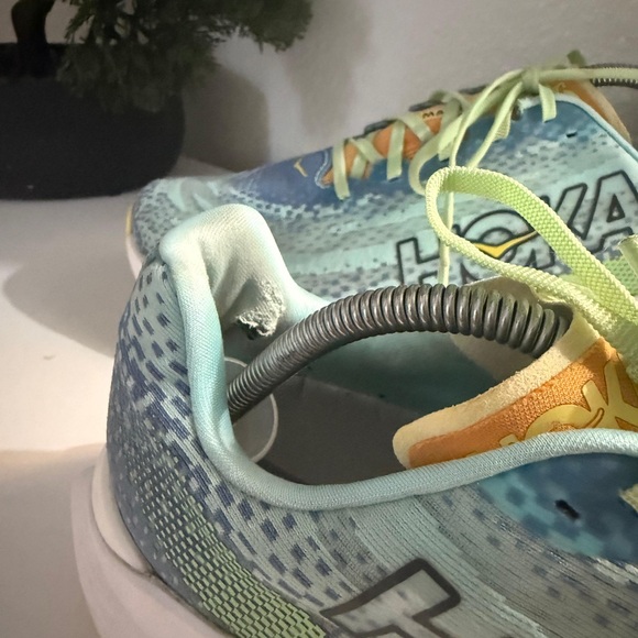 Hoka Mach X 2 Men's Athletic Shoes - Blue, Green, and Yellow - Picture 6 of 10